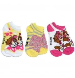Paw Patrol παιδικές κοντές κάλτσες σετ 3 ζευγάρια (WE0634 yellow) - Κάλτσες κοντές κορίτσι