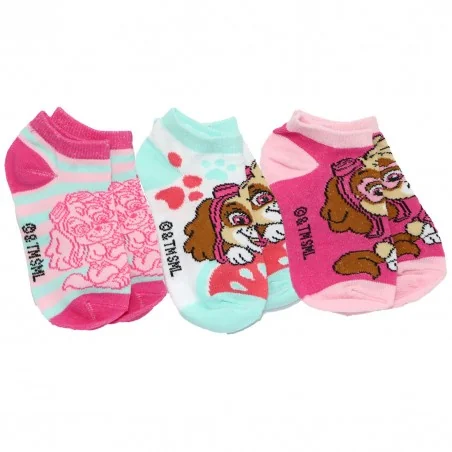 Paw Patrol παιδικές κοντές κάλτσες σετ 3 ζευγάρια (WE0634 pink)