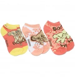 Disney Lion King παιδικές κοντές κάλτσες σετ 3 ζευγάρια (WE0640) - Κοριτσίστικες κάλτσες