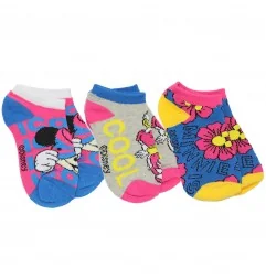Disney Minnie Mouse παιδικές κοντές κάλτσες σετ 3 ζευγάρια (WE0621 blue) - Κάλτσες κοντές κορίτσι