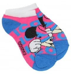 Disney Minnie Mouse παιδικές κοντές κάλτσες σετ 3 ζευγάρια (WE0621 blue)