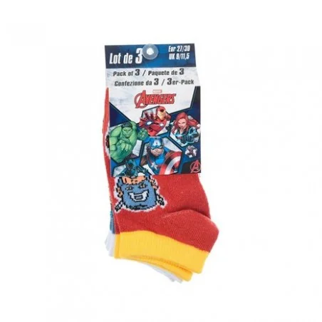Marvel Avengers παιδικές κοντές κάλτσες σετ 3 ζευγάρια (WE0603A) Marvel Avengers παιδικές κοντές κάλτσες σετ 3 ζευγάρια (WE0603A)