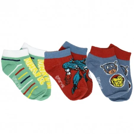 Marvel Avengers παιδικές κοντές κάλτσες σετ 3 ζευγάρια (WE0603B) - Κάλτσες κοντές αγόρι