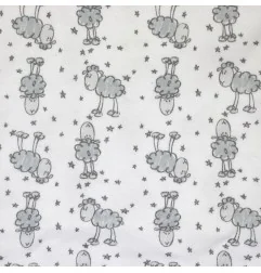 Βρεφική Βαμβακερή Πιτζάμα Makoma "Little Sheep" – 100% Βαμβακερή (Γκρι Μελανζέ) (07212) - Πιτζάμες