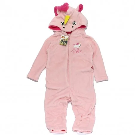 Minions ολόσωμη πιτζάμα fleece coral για κορίτσια (RH2240)
