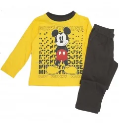 Disney Mickey Mouse Βαμβακερή πιτζάμα για αγόρια (VH2018 yellow) - Χειμωνιάτικες / εποχιακές πιτζάμες