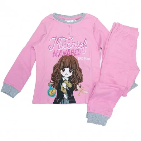 Harry Potter Βαμβακερή πιτζάμα για κορίτσια (VH2108 pink) - Χειμωνιάτικες / εποχιακές πιτζάμες