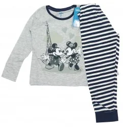 Disney Minnie Mouse Βαμβακερή πιτζάμα για κορίτσια (DIS MF 52 04 8771Grey) - Χειμωνιάτικες / εποχιακές πιτζάμες
