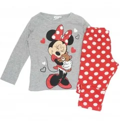 Disney Minnie Mouse Βαμβακερή πιτζάμα Για Κορίτσια (VH2170 grey) - Χειμωνιάτικες / εποχιακές πιτζάμες