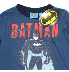Batman Παιδική βαμβακερή πιτζάμα για αγόρια (HU2098 Blue) - Χειμωνιάτικες / εποχιακές πιτζάμες