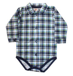 Βρεφικό βαμβακερό μακρυμάνικο ζιπουνάκι - πουκαμισάκι (0304Gblue) - Zιπουνάκια Πουκαμισάκια
