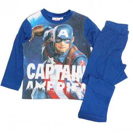 Marvel Avengers Βαμβακερή πιτζάμα για αγόρια (VH2090 blue) - Χειμωνιάτικες / εποχιακές πιτζάμες