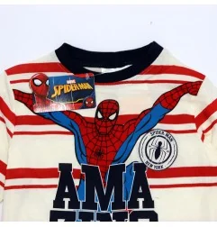Marvel Spiderman Βαμβακερή Πιτζάμα Για Αγόρια (VH2016 white) - Χειμωνιάτικες / εποχιακές πιτζάμες