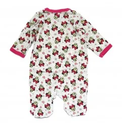 Βρεφικό Ολόσωμο Φορμάκι Disney Baby Minnie Mouse "Happy Minnie" – Γκρι Μελανζέ με Φούξια Λεπτομέρειες (DIS MF 51 05 9951) - Φ...