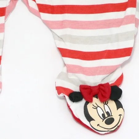Disney Baby Minnie Mouse Βρεφικό βαμβακερό Φορμάκι (DIS MF 51 05 9656 red)