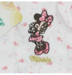 Βρεφικό Βαμβακερό Φορμάκι Disney Baby - Minnie Mouse "Starry Dreams" (Λευκό/Ροζ) (ER0174Α) - Φορμάκια εποχικά (βαμβακερά)