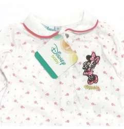 Βρεφικό Βαμβακερό Φορμάκι Disney Baby - Minnie Mouse "Starry Dreams" (Λευκό/Ροζ) (ER0174Α) - Φορμάκια εποχικά (βαμβακερά)