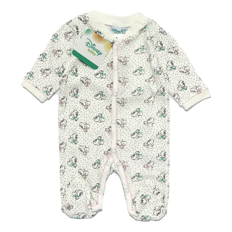 Βρεφικό Βαμβακερό Φορμάκι Disney Baby Minnie Mouse – 100% Cotton με Κλειστά Πέλματα (Ecru/Pink) (RH0327) Βρεφικό Βαμβακερό Φορμάκι Disney Baby Minnie Mouse – 100% Cotton με Κλειστά Πέλματα (Ecru/Pink) (RH0327)