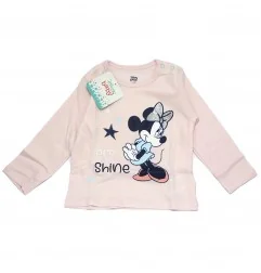 Βρεφικό Βαμβακερό Μακρυμάνικο Μπλουζάκι Disney Baby "Minnie Mouse – Let's Shine" (DIS MF 51 02 1322) - Μπλουζάκια Μακρυμάνικα...