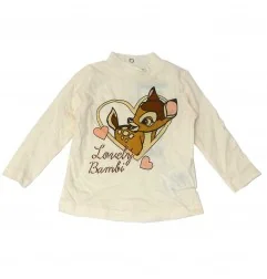 Disney Baby Bambi Βρεφικό Μπλουζάκι Ζιβάγκο - "Lovely Bambi" (APH5066) - Μπλουζάκια Μακρυμάνικα (μακό)