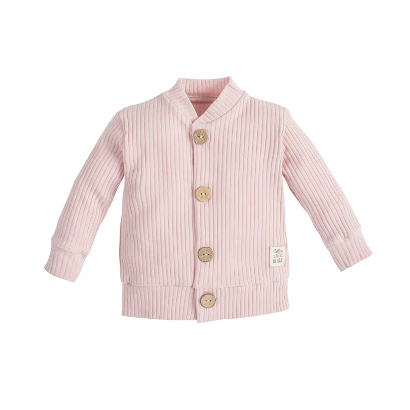 Βρεφική Βαμβακερή Ζακέτα Makoma Natural Harmony P - Soft Pink (100% Cotton) (11234P)