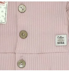 Βρεφική Βαμβακερή Ζακέτα Makoma Natural Harmony P - Soft Pink (100% Cotton) (11234P) - Ζακέτες - Μπλούζες φούτερ
