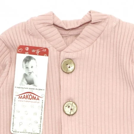 Βρεφική Βαμβακερή Ζακέτα Makoma Natural Harmony P - Soft Pink (100% Cotton) (11234P)