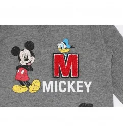 Disney Baby Mickey Mouse & Friends: Βρεφικό Βαμβακερό Μπλουζάκι - Γκρι Μελανζέ (HS0028)