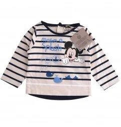 Disney Baby Mickey Mouse μακρυμάνικο Μπλουζάκι Για αγόρια -οργανικό βαμβάκι (UE0035) - Μπλούζες & Ζακέτες