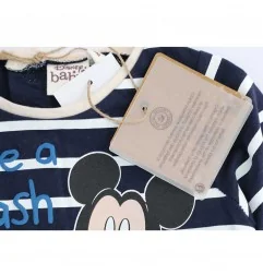 Disney Baby Mickey Mouse "Make a Splash" – Βρεφικό Βαμβακερό Μακρυμάνικο Μπλουζάκι (100% Cotton) - Navy (UE0035navy)