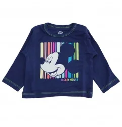 Disney Baby Mickey Mouse – Βρεφικό Βαμβακερό Μακρυμάνικο Μπλουζάκι (100% Cotton) - Navy Blue (DIS BMB 51 02 1366) - Μπλουζάκι...