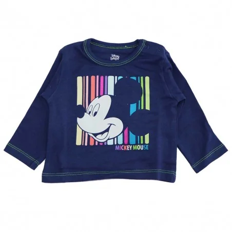 Disney Baby Mickey Mouse Βρεφικό βαμβακερό μπλουζάκι (DIS BMB 51 02 1366) - Μπλουζάκια Μακρυμάνικα (μακό)