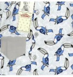Makoma "Toucan" – Βρεφική Βαμβακερή Ζακέτα με Κουκούλα & Τροπικό Σχέδιο (11179) - Ζακέτες - Μπλούζες φούτερ