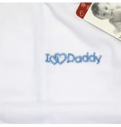 Makoma "I Love Daddy" – Βρεφικό Μπλουζάκι Φάκελος με Κεντημένο Μήνυμα (00107) - Μπλουζάκια Μακρυμάνικα (μακό)