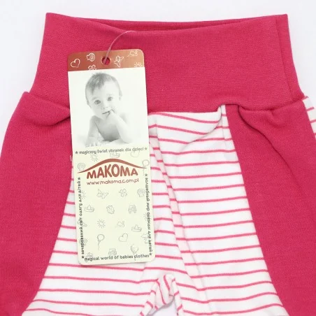 Makoma Βρεφικό Παντελόνι Με Κλειστό Ποδαράκι Pink Rabbit (08135)