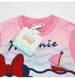 Βρεφική Βαμβακερή Πιτζάμα Disney Baby "Minnie Mouse" – Ροζ/Λευκό (100% Βαμβάκι) (ET0309Α) - Πιτζάμες