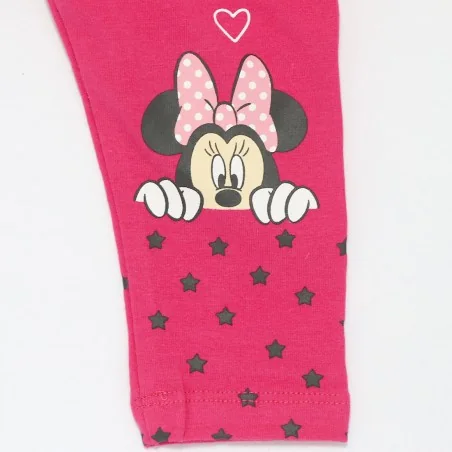Βρεφικό Κολάν Disney Baby Minnie Mouse - Φούξια με Σχέδια Καρδιές & Αστέρια (CTL91031C)