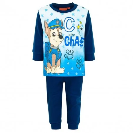 Βρεφική Πιτζάμα Paw Patrol "C is for Chase" 2 Τεμαχίων – 100% Βαμβακερή, Σκούρο Μπλε (HQ0302 I06 W2) - Πιτζάμες