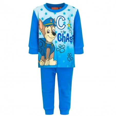 Βρεφική Πιτζάμα Paw Patrol "C is for Chase" 2 Τεμαχίων – 100% Βαμβακερή, Μπλε (HQ0302 I06 W2- BLUE) - Πιτζάμες