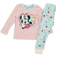 Disney Minnie Mouse Fleece Coral πιτζάμα για κορίτσια (VH2175 pink) - Χειμωνιάτικες / εποχιακές πιτζάμες
