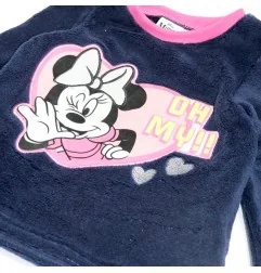 Disney Minnie Mouse Fleece Coral πιτζάμα για κορίτσια (VH2175 navy) - Χειμωνιάτικες / εποχιακές πιτζάμες