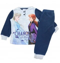 Disney Frozen Fleece πιτζάμα για κορίτσια (VH2114 navy) - Χειμωνιάτικες / εποχιακές πιτζάμες