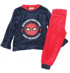 Marvel Spiderman Πιτζάμα Fleece Coral Για Αγόρια (VH2070 navy) - Χειμωνιάτικες / εποχιακές πιτζάμες