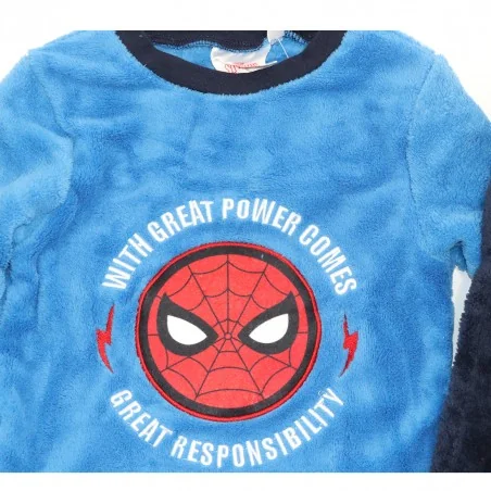 Marvel Spiderman Πιτζάμα Fleece Coral Για Αγόρια (VH2070 blue)