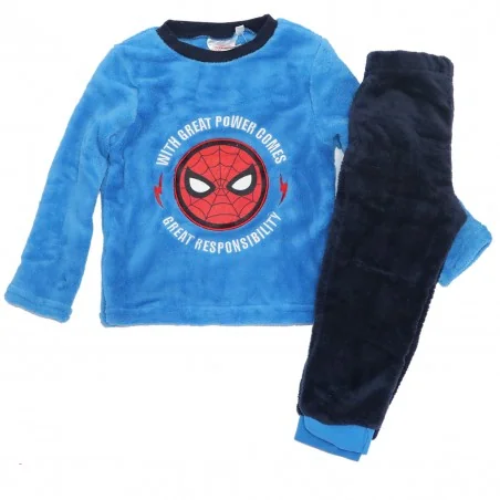 Marvel Spiderman Πιτζάμα Fleece Coral Για Αγόρια (VH2070 blue) - Χειμωνιάτικες / εποχιακές πιτζάμες