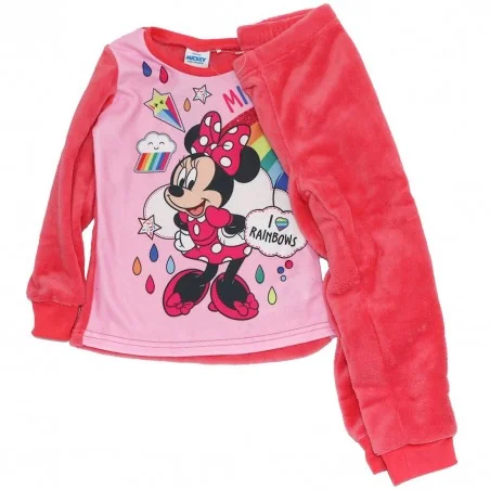 Disney Minnie Mouse πιτζάμα fleece coral για κορίτσια (DIS MF 52 04 9837 NI CORAL) - Χειμωνιάτικες / εποχιακές πιτζάμες