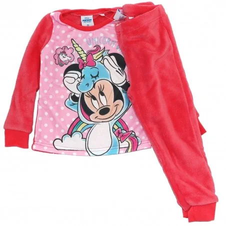Disney Minnie Mouse πιτζάμα fleece coral για κορίτσια (DIS MF 52 04 9836 NI CORAL) - Χειμωνιάτικες / εποχιακές πιτζάμες