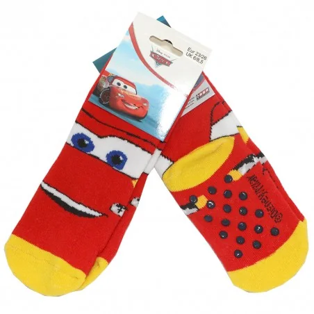 Disney Cars Παιδικές Αντιολισθητικές Κάλτσες πετσετέ (VH0615 red) - Κάλτσες χειμωνιάτικες - αντιολισθητικές αγόρι