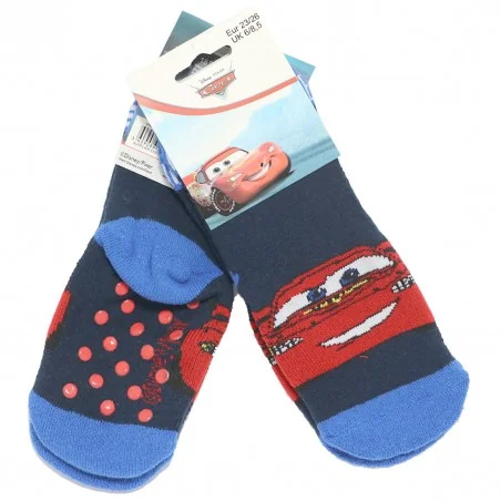 Disney Cars Παιδικές Αντιολισθητικές Κάλτσες πετσετέ (VH0615 navy) - Κάλτσες χειμωνιάτικες - αντιολισθητικές αγόρι
