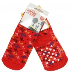 Disney Mickey Mouse Παιδικές Αντιολισθητικές Κάλτσες πετσετέ (VH0617 red) - Κάλτσες χειμωνιάτικες - αντιολισθητικές αγόρι